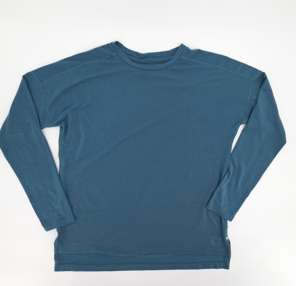 The North Face Shirt Womens Small Slate Blue T-Shirt Pullover Outdoor Long Sleev